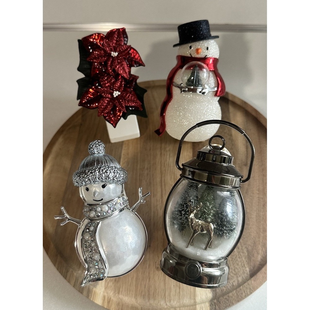 Lot Of 4 Bath And Body Works Wallflower Plug-ins USED Christmas Winter - Picture 1 of 6